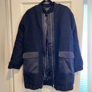 Navy Blue Topshop Coat